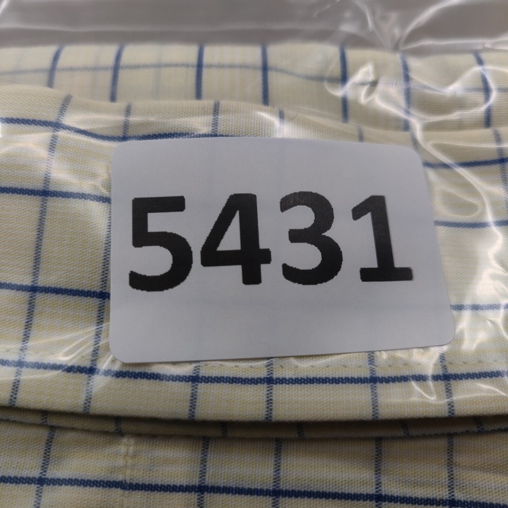 Vintage Polo Ralph Lauren Shirt Mens 17.5 Yellow Plaid Andrew Long Sleeve Button - Picture 14 of 14